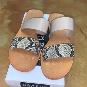 Snake skin pattern Slide sandals